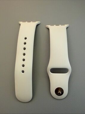 Authentic Apple Antique White-Cream Sport Band w/Rose Gold Pin 38MM size S/M